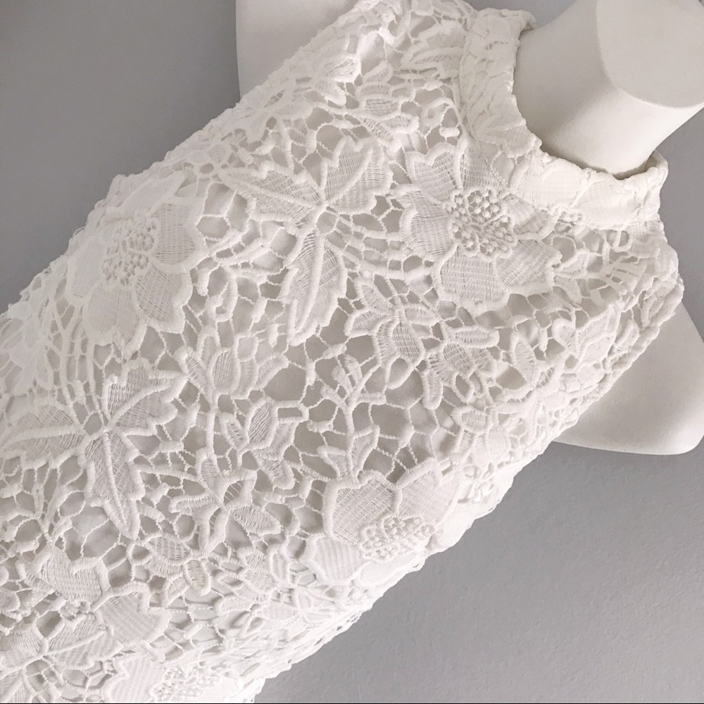 ASTR the Label White Samantha High Neck Dress • M - Picture 3 of 7